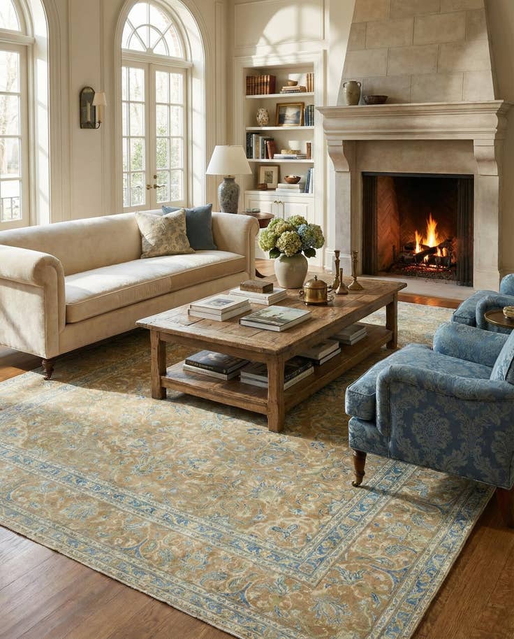 Detail image of 9' 3 x 12' 3 Hand Knotted Ultra Vintage Persian Wool Rug