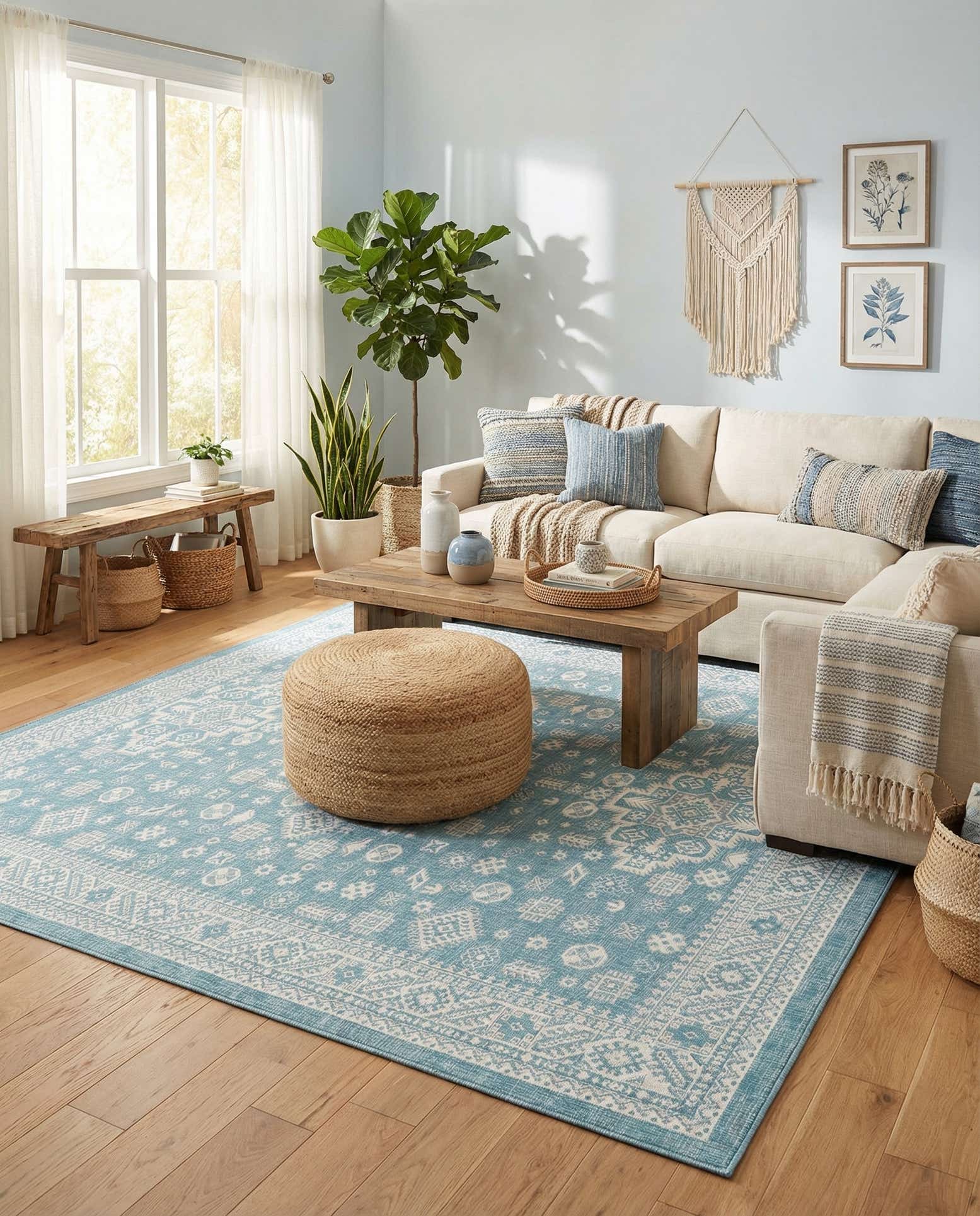 10' x 14' Easy-Clean Aztec Indoor / Outdoor Rug