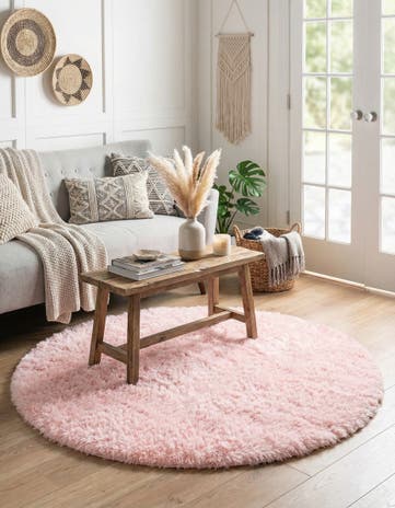 5' x 5' Infinity Shag Round Rug