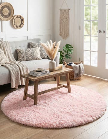 5' x 5' Infinity Shag Round Rug