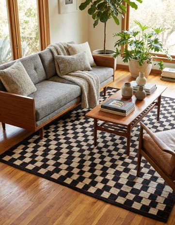 5' 9 x 7' 5 Hand Woven Kilim Modern Wool Rug
