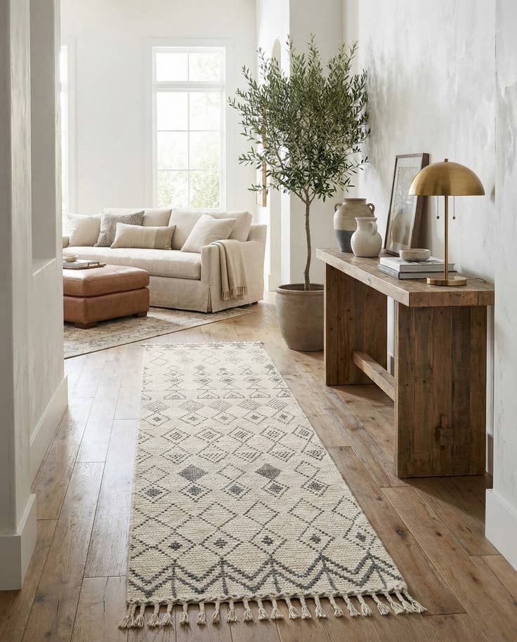 Detail image of 2' 9 x 10' 1 Hand Knotted Moroccan Wool Runner Rug