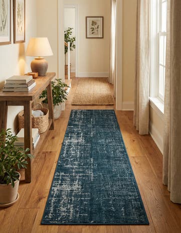 Blue Valencia Runner Rug