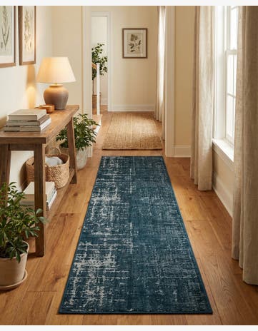 Blue Valencia Runner Rug