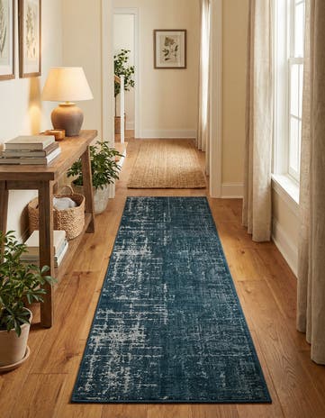 Blue Valencia Runner Rug