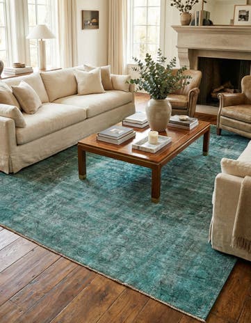 9' 8 x 12' Hand Knotted Ultra Vintage Persian Wool Rug