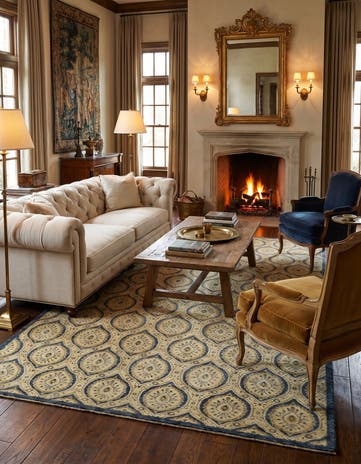 8' 10 x 12' Hand Knotted Peshawar Ziegler Rug