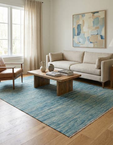 4' 10 x 6' 6 Hand Woven Kilim Modern Wool Rug