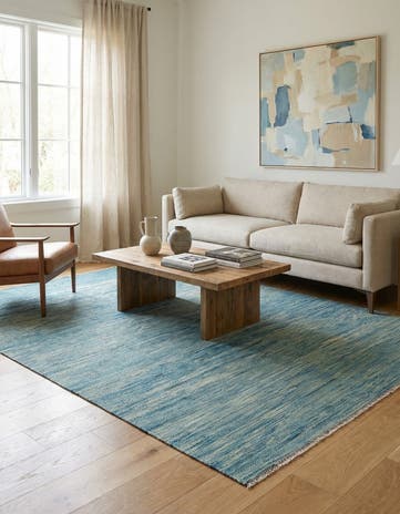 4' 10 x 6' 6 Hand Woven Kilim Modern Wool Rug