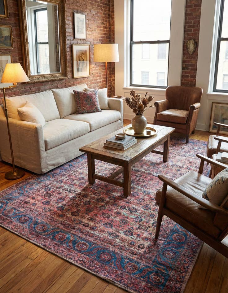 Detail image of 5' 3 x 8'  Washable Maahru Rug