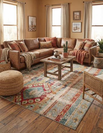 9' x 12' 2 Washable Santa Fe Rug