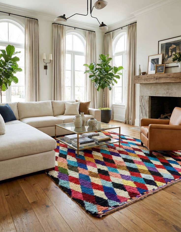 Detail image of 6' x 13' 8  Hand Knotted Moroccan Wool Runner Rug