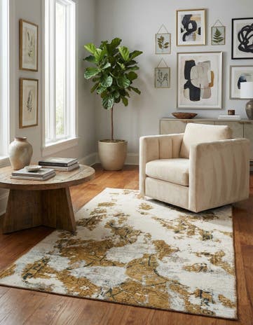 3' 7 x 5' 9 Hand Knotted Ultra Vintage Persian Wool Rug