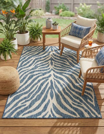 3' x 5' 3 Easy-Clean Safari Indoor / Outdoor Rug