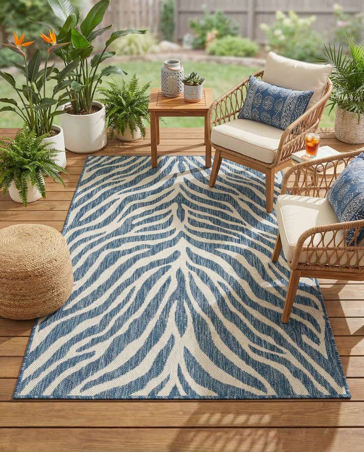 3' x 5' 3 Easy-Clean Safari Indoor / Outdoor Rug