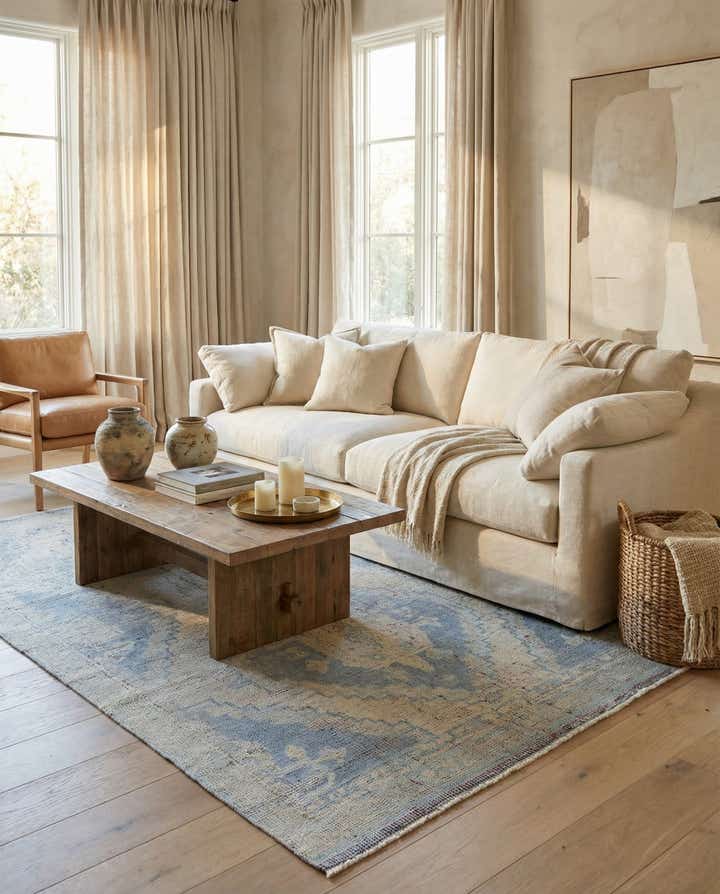 5' 10 x 8' 10 Hand Knotted Moroccan Wool Rug