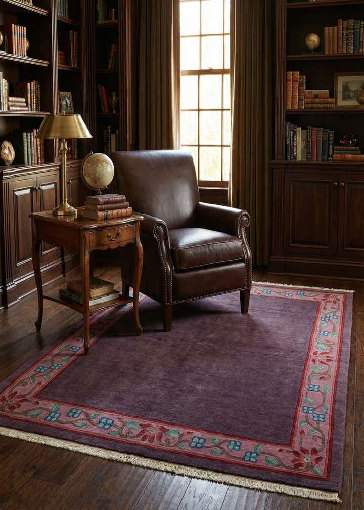 5' 9 x 8' 1 Hand Knotted Tibet Wool Rug