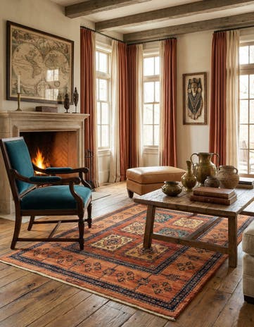 3' 5 x 5' 1 Kashkuli Wool Rug