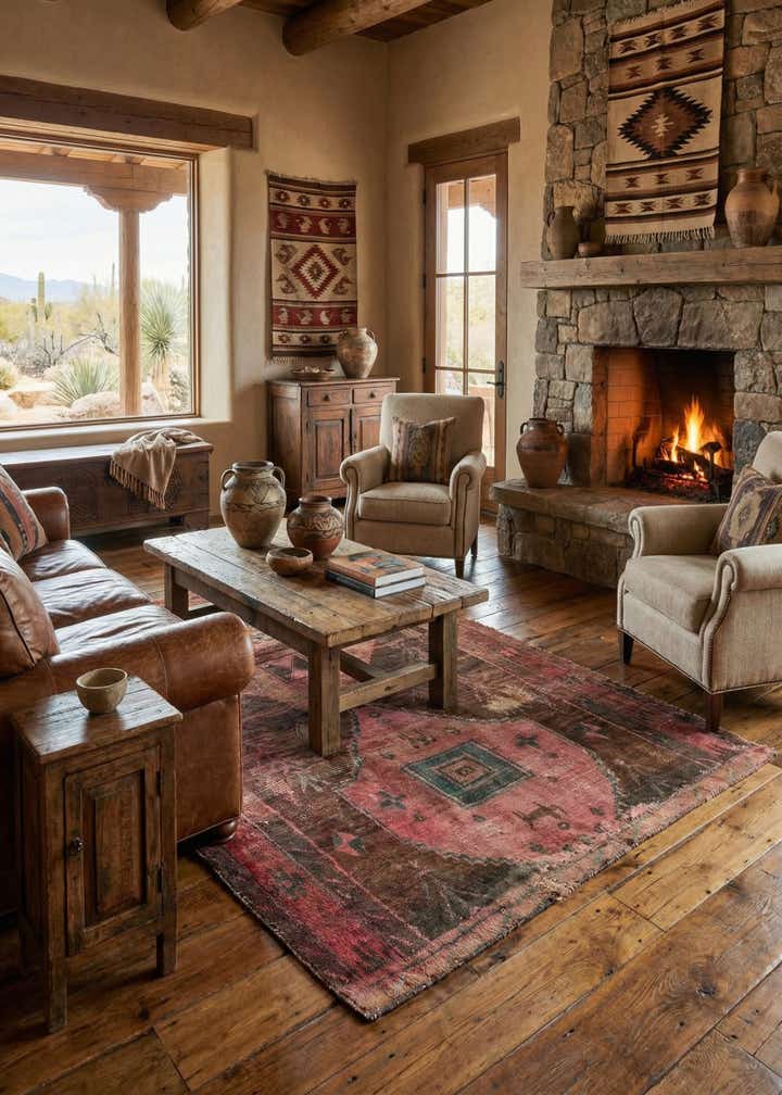 4' 2 x 5' 4 Hand Knotted Ultra Vintage Persian Wool Rug