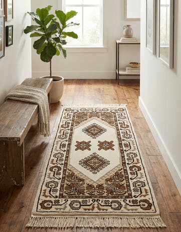 2' 5 x 4' 8 Hand Knotted Moroccan Wool Runner Rug