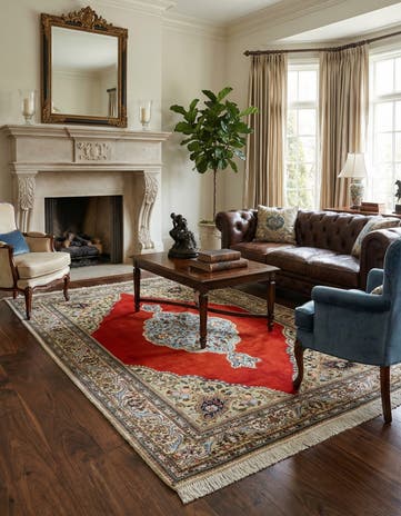 5' 7 x 8' 9 Hand Knotted Tabriz Wool Rug