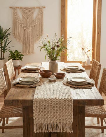 1' 2 x 10' Hand Woven Chunky Jute Table Runner Rug