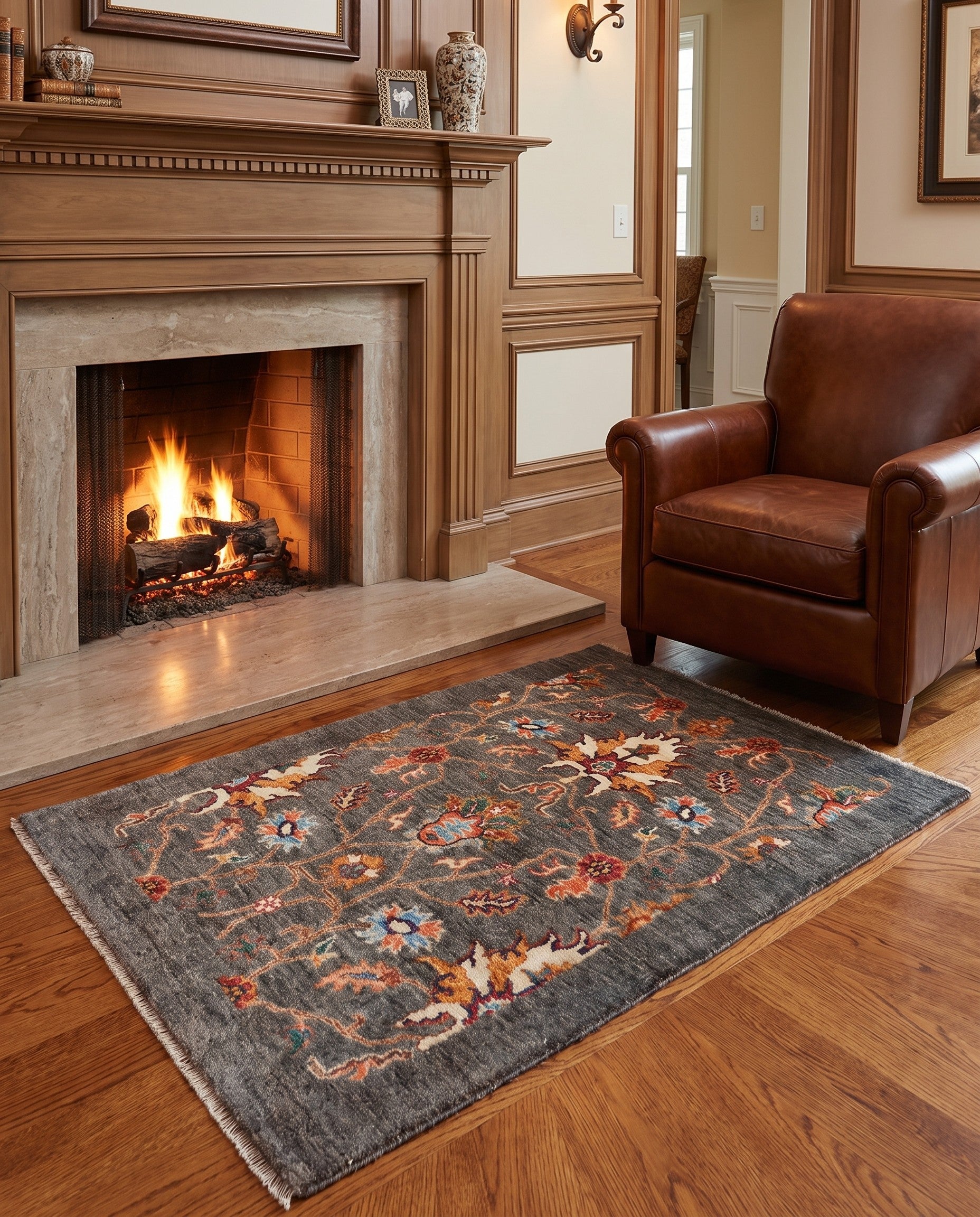 2' 9 x 4' 1 Hand Knotted Ariana Ziegler Rug