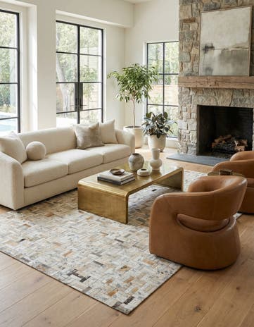4' 11 x 8' 1 Cowhide Stocks Rug