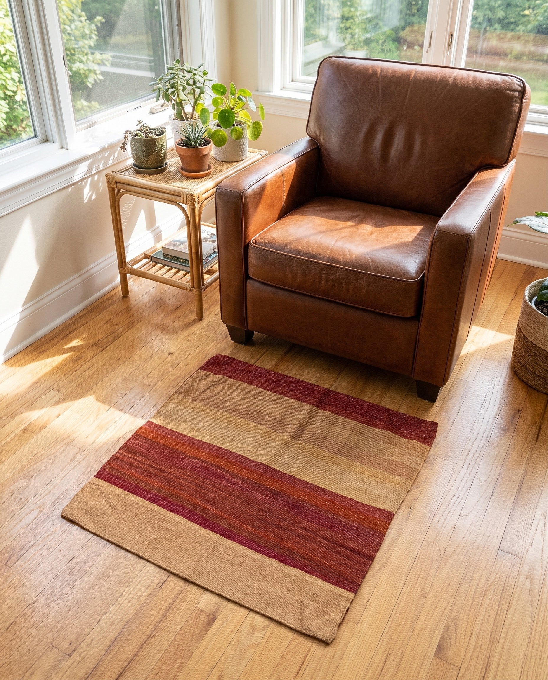 2' 5 x 2' 5 Hand Woven Pillow Wool Square Rug