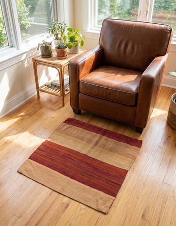 2' 5 x 2' 5 Hand Woven Pillow Wool Square Rug