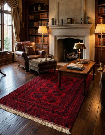 4' 2 x 7' 1 Afghan Wool Rug