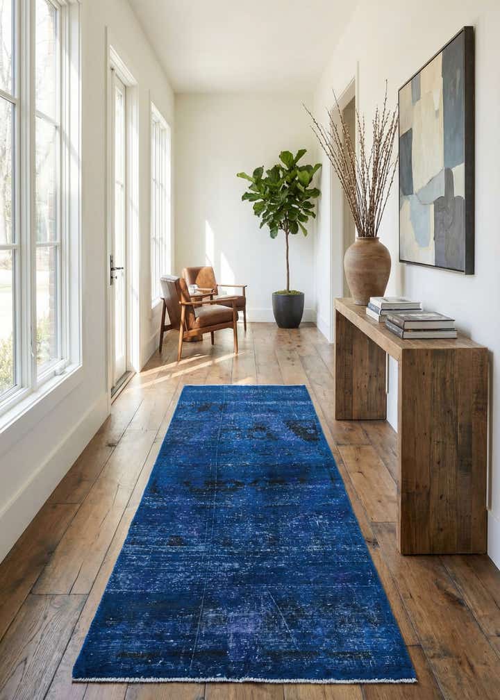 3' 8 x 9' 6 Hand Knotted Ultra Vintage Persian Wool Runner Rug