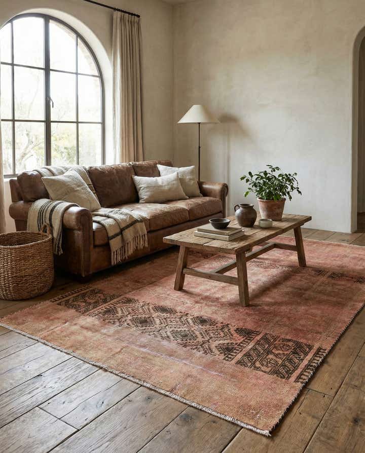 4' 2 x 6' 7 Hand Knotted Ultra Vintage Persian Wool Rug