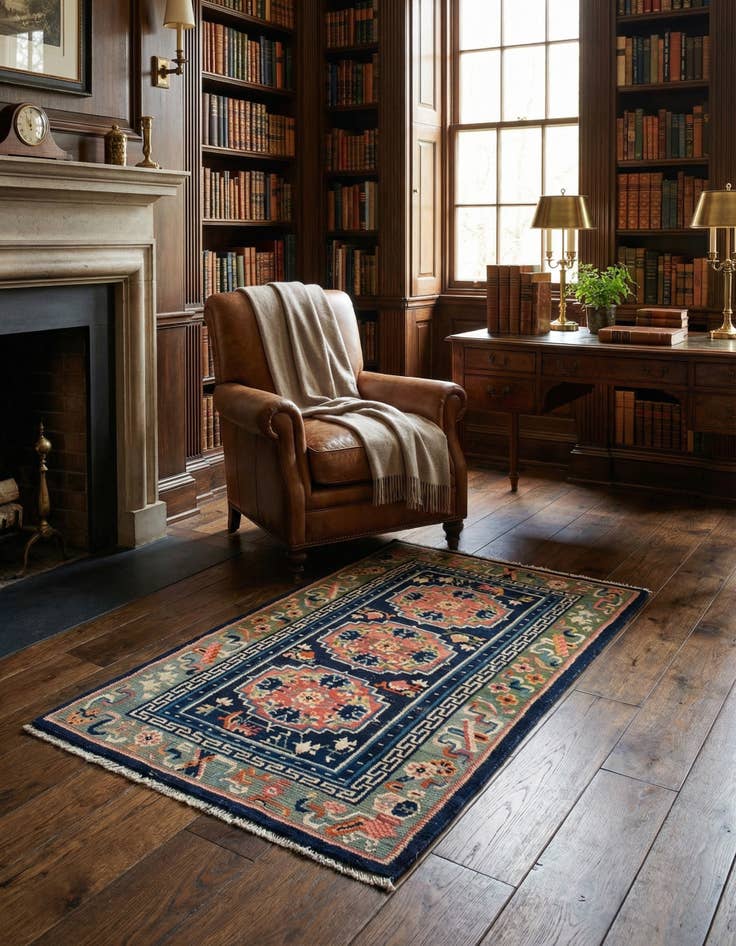 Detail image of 2' 7 x 4' 6 Hand Knotted Tibet Rug