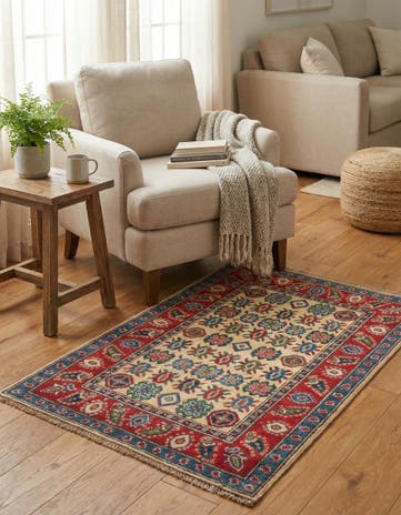 2' 9 x 4' 5 Hand Knotted Kazak Rug