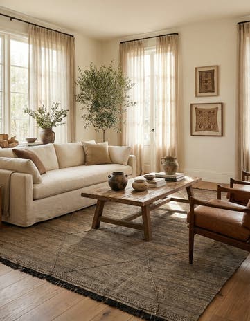 8' 4 x 9' 8 Hand Knotted Moroccan Wool Rug