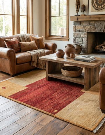 3' 9 x 5' 9 Hand Knotted Kashkuli Gabbeh Wool Rug