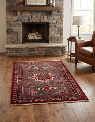3' 6 x 5' Hand Knotted Kazak Rug