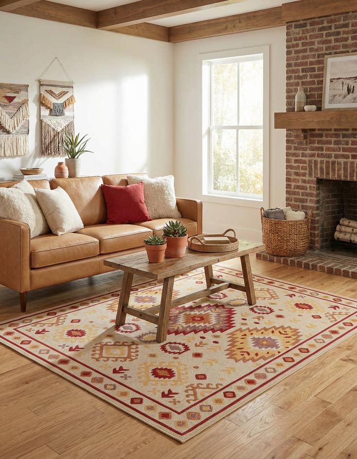 Detail image of 7' 10 x 10'  Washable Baja Indoor / Outdoor Rug