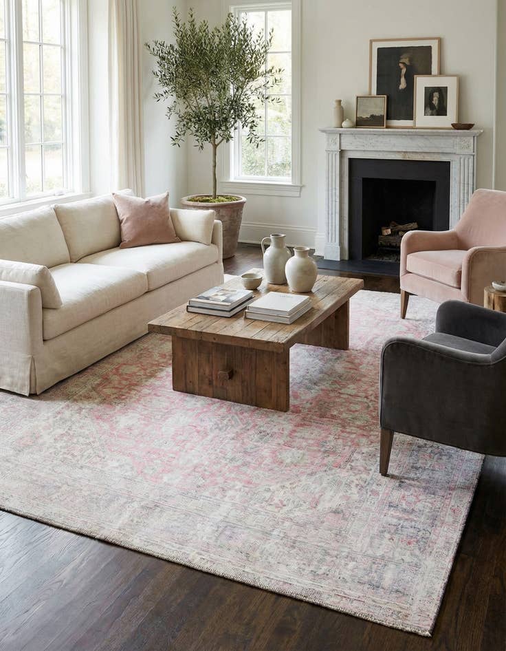 Detail image of 8' x 11' 1  Hand Knotted Ultra Vintage Persian Wool Rug