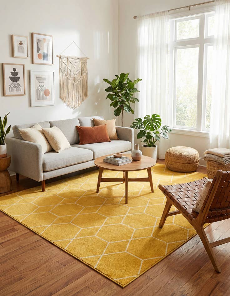 Detail image of  10' x 13' Lattice Frieze Rug