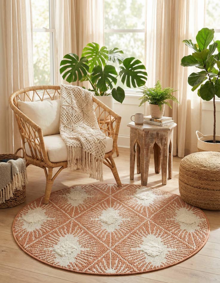 Detail image of  3' 3 x 3' 3 Boho Round Rug