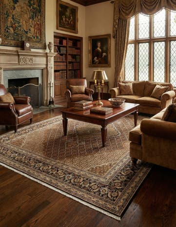 6' 7 x 9' 10 Hand Knotted Tabriz Mahi Persian Wool Rug