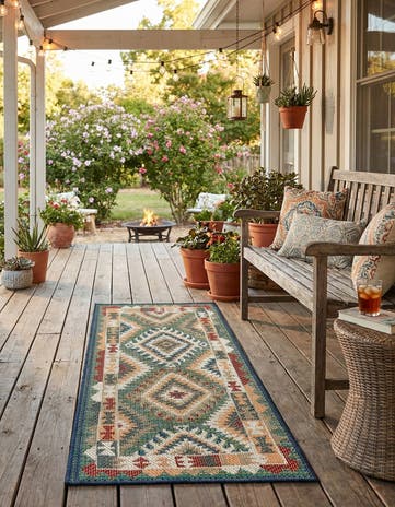 2' x 4' Easy-Clean Baja Indoor / Outdoor Runner Rug