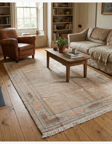 6' 6 x 9' 8 Hand Knotted Tibet Wool Rug