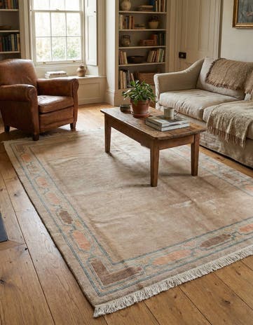 6' 6 x 9' 8 Hand Knotted Tibet Wool Rug
