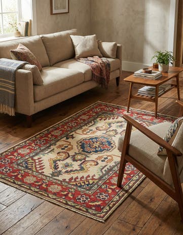 2' 10 x 4' 5 Hand Knotted Kazak Rug