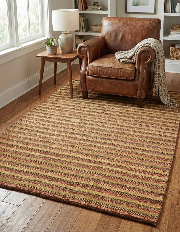 Detail image of 4' 7 x 6' 6  Hand Knotted Kashkuli Gabbeh Oriental Wool Rug