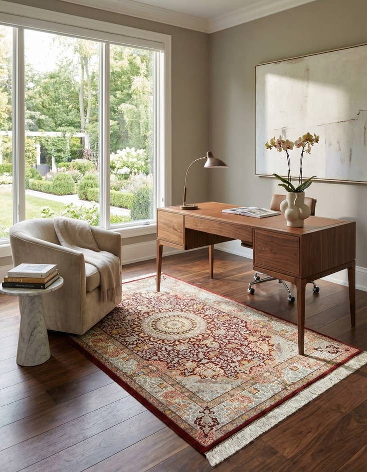 Detail image of 3' 3 x 5' 1 Ghom Silk Rug