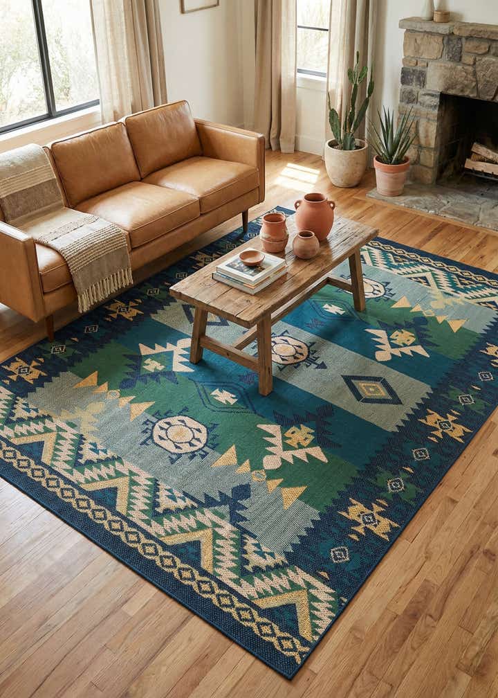 9' x 12' Easy-Clean Baja Indoor / Outdoor Rug